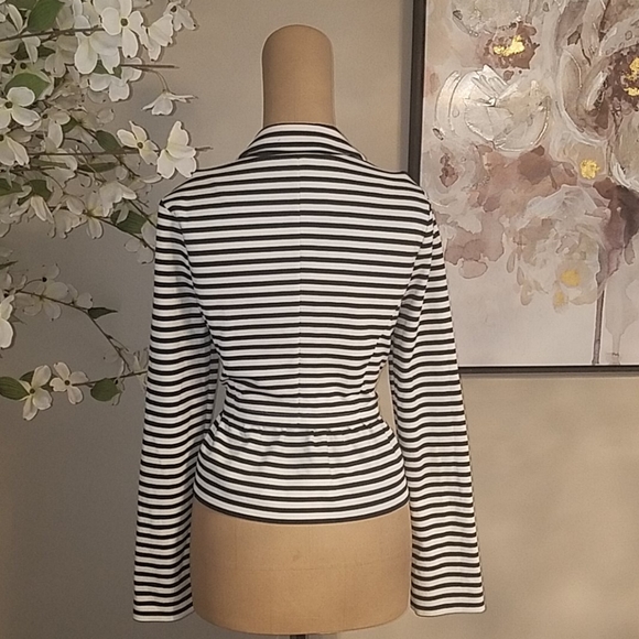 Peplum Striped Blazer. Sz M - Picture 4 of 4